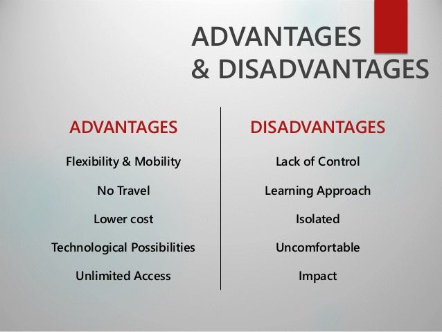 advantages of e learning in points disadvantages of e learning in points